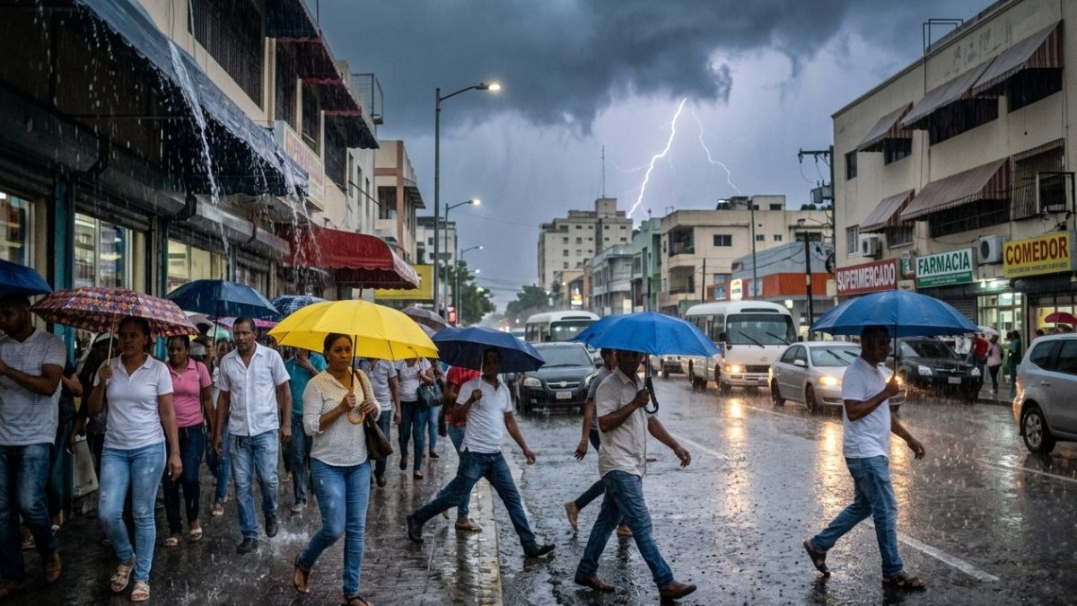 Onda tropical trae aguaceros y tronadas a varias provincias