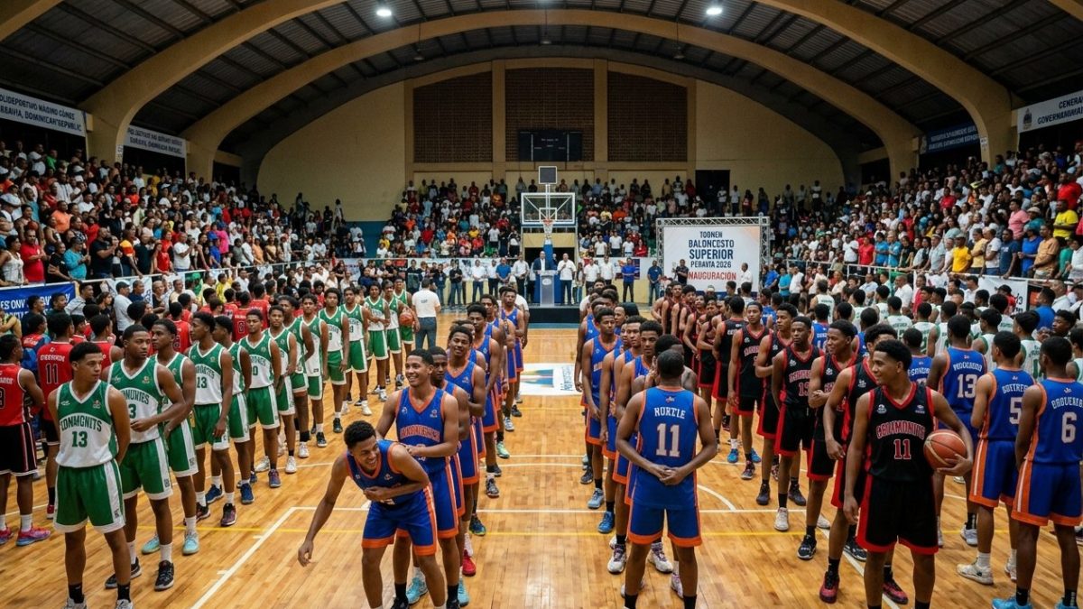 Torneo de Baloncesto Superior de Peravia 2026 abre su campeonato con 400 atletas