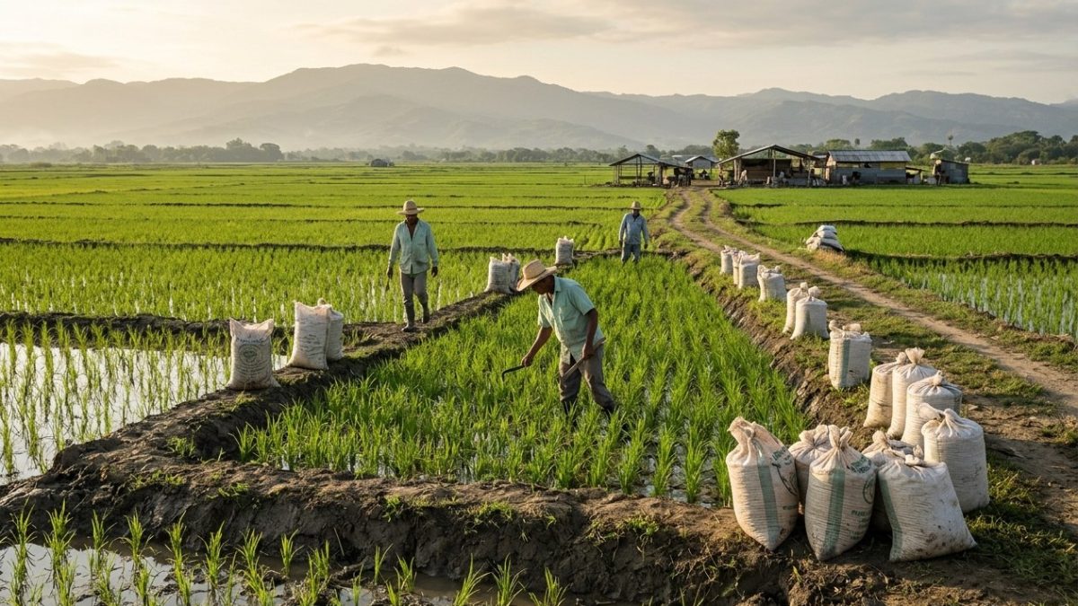 Producción de arroz se reduce 10,5 % en el primer semestre del 2026