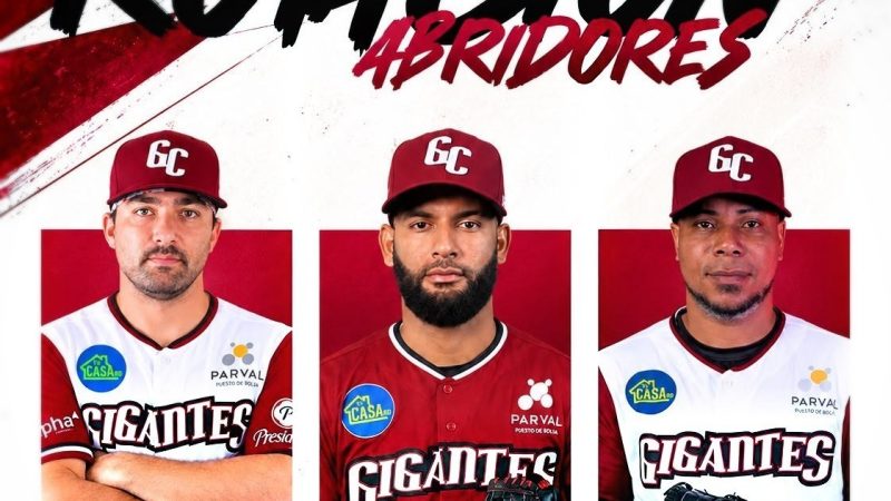 Gigantes del Cibao presentan a sus lanzadores de apertura para la temporada